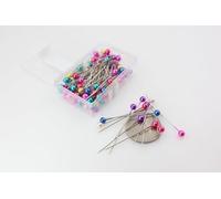 100pcs of 40mm Assorted bead Headed PINS long Dressmaking Sewing Pin Florists pin