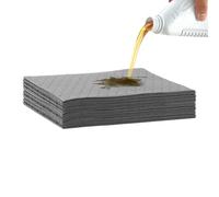 100Pcs Oil Absorbent Pads, 25 x 33cm Spill Mat, Universal Absorbent Mat, Spill Control Sheets Rapid Absorption for Oil Water-Based Liquids for Home Kitchen Restaurant Garage and Basement(100)