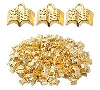 100pcs Open Books Charms Bible Book Charms Book Pendant Charm Craft Supplies for Jewelry DIY Necklace Bracelet Making Accessory, Zinc, No Gemstone