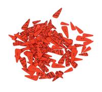 100PCS Orange Carrot Buttons 4 Sizes DIY Cute Wood Buttons for Crafting Sewing Christmas Decorations with 2 Holes (Straight)