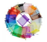 100pcs Organza Bags Festival gifts Box 7x9 9x12cm 10x15cm 13x18cm Wedding Candy Box Packaging Birthday Party Gift Box Wrapping