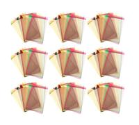 100pcs Organza Wedding Favor Bags 12x8 Inch Drawstring Pouches | Sheer Minimalist Style, Gold Foil Logo Area, Ten-color Mixed Packaging, Reusable Bulk Set