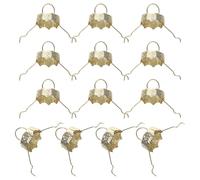 100pcs Ornament Caps Metal Golden Replacement Tops | Christmas Tree Baubles Caps, Reusable Secure Fit, Easy Installation for Holiday Tree Decorations