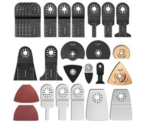 100Pcs Oscillating Saw Blades Kit Wood/Metal Quick Release Mix Multi Tool Blades Multitool Accessories for Makita DTM51Z Bosch Dremel Fein Makita Multi Tool Accessories