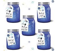 100Pcs Outer Space Baby Shower Favor Tags, Galaxy Astronaut Thank You for Showering Our Baby with Love Kraft Favor Tag for Personalized Planet Themed Party Gifts Supplies