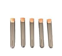 100pcs/pack 20*150mm Hard Clear Plastic Test Tube with Cork Cap