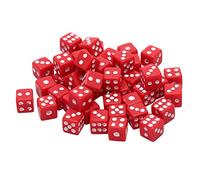100Pcs/pack 8mm 0.31In Acrylic Dice Game Props Educational Toys For Children Black White Square Corner Digital Dice Kit Tray