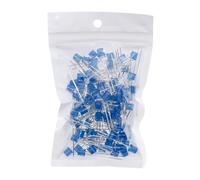 100pcs/pack F5 5mm LED Light Emitting Diode Flat Top Warm White Red Blue Green Orange Yellow Pinks Color Bulb Lamp Indicator For Electronics Projects(Blue)