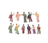 100pcs Painted Miniature Figures 1:200 Scale People Standing Seated For Z Scale Model Railroad Train Layouts And Diorama Street Scene Decorations Mixed Colors