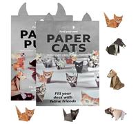 100PCS Paper Cats and Paper Pups Origami Kit, Creative 3D Origami Activity, Cat Gifts for Cat Lovers Great Gift for Home Decor, Fun and Relaxing Craft Project Great for Desk Decoration