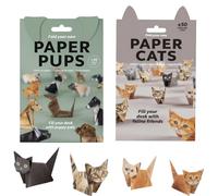 100PCS Paper Cats Origami Kit, DIY Paper Cats, Origami Dogs, 3D Handmade Origamis Papers for Beginner Handmade Home Decoration Gift