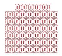 100PCS Paper Clips, Colorful Cute Dog Bone Shape Paper Clip Paperclips Bookmark for Home, Office, School Supplies Document Organizing (Red)