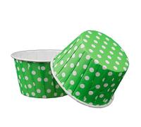 100PCS Paper Ice Cream Cups Disposable Baking Cake Cup Dessert Bowls Treat Cups Party Supplies for Sundae Bar, Frozen Yogurt (Green)