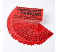 100Pcs Parking Violation Stickers, Hard to Remove No Parking Stickers for Cars and Trucks, Final Notice Tow Warnings car Decals, No Parking Stickers, 20.32x12.7cm/8x5 in, Red