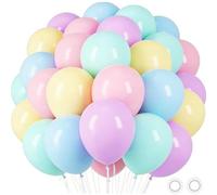 100Pcs Pastel Balloon Set,12 Inch Macaron Latex Balloons Bouquet for Pastel Balloon Arch Kit, Macaron Balloon Kit, Baby Shower, Birthday Party Decorations, Wedding, Bridal Shower