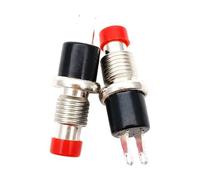 100pcs PBS-110 Lockless ON/OFF Push button Switch Press the reset switch AC 250V 1A 2 Pin