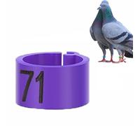 100PCS Pcs Bird Leg Rings, Numbered 001-100, Reusable Plastic Split Bands, 8mm Multi-Coloured Ankle Tags, Hatching Management Tool for Parrots and Quails, Poultry Supplies