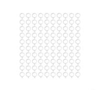 100Pcs Pellet Band Set for Carp Fishing Tackle with Clear Elastic Material for Securing Pellets from 2mm to 12mm on Fishing Hooks (L)