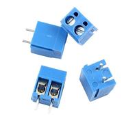 100Pcs Per Lot Blue 5mm Pitch 2 Pin 2 Way Screw Terminal Block Connector MG300 PH: 12.5mm