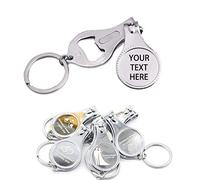 100pcs-Personalised 4 in 1 Multi Function Bottle Opener, Nail Clipper, Wedding Favours Brewery, Private Customised, Sliver, Multitool Gifts for Men