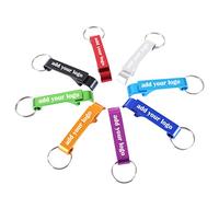 100pcs Personalised Bottle Opener with Your Text Design Logo Aluminum Keyring Customised Beer Bottle Opener for Wedding Birthday Party Gift