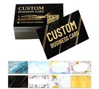 100PCS Personalised Business Cards - Custom Business Cards with Logo Picture Customizable Waterproof for Small 300gsm Matte Paper Front & Back Sides Printed 3.5" X 2" (General Template)