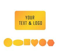 100pcs Personalised Stickers for Business Logo Custom Stickers Labels with Your Logo, Photo or Text, customised Sticker in Circle，Square,Rectangle，Heart-Shape (Rectangle)
