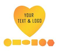 100pcs Personalised Stickers for Business Logo Custom Stickers Labels with Your Logo, Photo or Text, customised Sticker in Circle，Square,Rectangle，Heart-Shape (Heart)