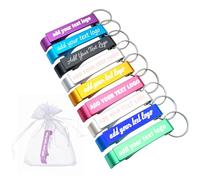 100pcs Personalized Bottle Opener Keychain Custom Aluminum Beer Bottle Opener Engraved Any Text/Logo Wedding Favors, Brewery, Bar, Anniversaries, Party, Property Agent, Guests, Graduation, Christmas