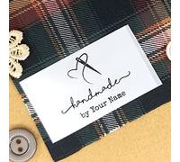 100pcs Personalized Custom Fabric Label Satin Ribbon Sew On Labels Hanging Tag Wash Care for Knitting, Quilting and Sewing Crafts