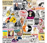 100Pcs Philosophy Stickers and Decals for Water Bottle, Laptop - Gifts for Philosophy Lovers - Psychology, Psych Stickers - Gift for Women & Men