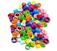 100pcs Pigeon/Chicken Leg Rings, 8/10/12mm Chicken Leg Labels, Color Number Identification 001-500 Foot Rings for Poultry Chicks Duck Birds Pigeons 12 mm (0.47in)001-100