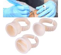 100Pcs Pigment Silicone Cups Ink Holder Rings fit for Semi-Permanent Makeup Eyebrow Nail Art Eyelash Glue Salon Supplies Professional