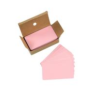 100Pcs Pink Blank Cards Blank Business Message Cards for Learning, DIY Craft Words, Memory Note, 50x90mm