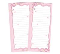 100pcs Pink Bow Notepad Bowknot List to-Do Paper Pad 3.2x7.5 Inch-Shopping List Memo Pad Cute Planner & Desk Accessories Notepad
