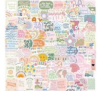 100pcs Pink Graffiti Stickers Pack - Waterproof Cute Stickers with Hearts, Butterflies & Smiley Faces for Journaling, Travel & Skateboard - Perfect Motivational Decals for Girls, Women and Kids
