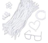 100Pcs Pipe Cleaners, 30cm White Pipecleaners Wire Sculpture for Craft