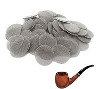 100pcs Pipe Screens,Reusable Stainless Steel Smoking Pipe Screen Filters,Mesh Gauze Screens,Screens Filters Pipe Screens Smoking Pipe Bowl Screens for Pipe,Rig,Bong Gauze Ash Catcher(15mm)