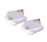 100Pcs Place Cards for Table Setting - ShiningUU Blank Printed Flower Pattern Table Name Cards for Weddings, Banquets & Dinner Parties, Table Seating Name Place Cards (Folding Size 2x4 Inches)
