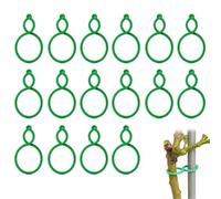 100Pcs Plant Rings Green Clips - Garden Plant Ties Support Clips, Twisty Plant Rings for Securing Vines, Stalks & Flowers to Grow Upright - Reusable PE Plastic Plant Support Clips for Indoor & Outdoor