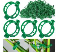 100PCS Plant Support Clips,Garden Plant Support,Plant Clips for Climbing Plants,Vine Clips Flower Stem Clips for Fixing Tomatoes, Vegetables, Cucumbers (Green)