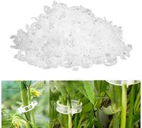 100pcs Plant Support Clips, Tomato Support Wisteria Plant, for Climbing Plants Fixing Clip Supports for Outdoor, for Fixing Tomatoes, Eggplant Fruit Vegetables Grafting Tools (White)
