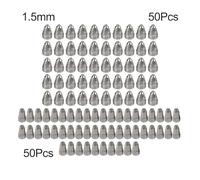 100pcs Plasma Electrode and Nozzle Set for P80 Torch, Compatible with CUT-70/80/100/120 Machines, 1.1/1.3/1.5/1.7mm Aperture, Oxygen-Free Copper with Hafnium Insert