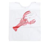 100Pcs Plastic Adult Bibs for Eating Seafood, Large Waterproof Aprons Men Women Food Bib Protects Clothing During Crab Lobster Hot Pot Single-Use, 40x60cm