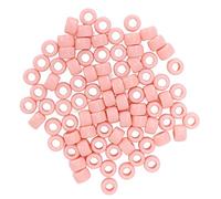 100pcs Plastic Beads DIY Craft Beard Spacer Seed Bead Supplies Kit for Jewelry Bracelets Making (Pink)