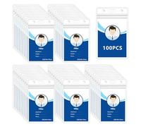 100pcs Plastic Card Holder for Lanyard, Vertical Clear ID Card Holders, Waterproof Name Tag ID Badge Holders for Multiple Cards