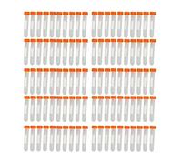 100PCS Plastic Centrifuge Tubes, 10ml Plastic Test Tubes Sample Vials Clear Graduated Conical Specimen Sample Tubes with Screw Caps for Scientific Experiments
