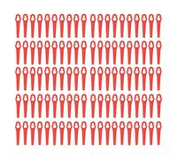 100Pcs Plastic Curved Trimmer Blades Replacement Cutters for Lawn Grass Maintenance