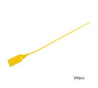 100Pcs Plastic Disposable Self - Locking Zip Ties, Security Tag for Shoes Bags Clothes, Tamper - Evident Label with 13in Length, Red Yellow Options for Retail Logistics Air (Yellow)
