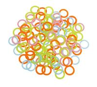 100Pcs Plastic DIY Crochet Ring Circle Hook Tool, Colorful Knitting Stitch Rings, for Handbag Car Seat (1.5cm)